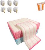 20 Premium  Absorbent Dishcloths - Quick Drying Reusable Kitchen Wipes for Dishwashing, 8-Ply Thickened Style, 10 Pieces Pink, 10 Pieces Blue.