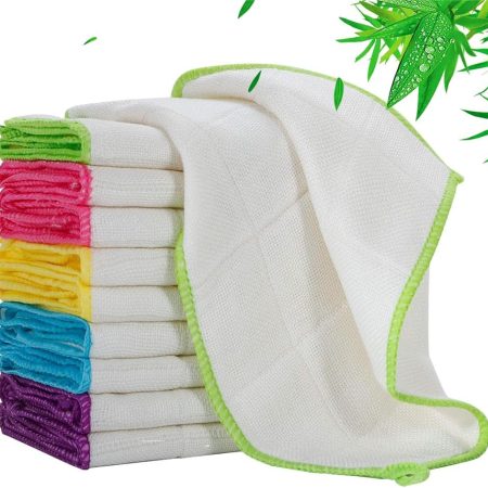 10 Pack Dishcloths White Fi Dish Cloths Towels Set 12" x 12" Kitchen Washable Wash Cleaning Cloths Absorbent Reusable Small Muslin Dish Rags for Washing Dishes (,10 pcs)