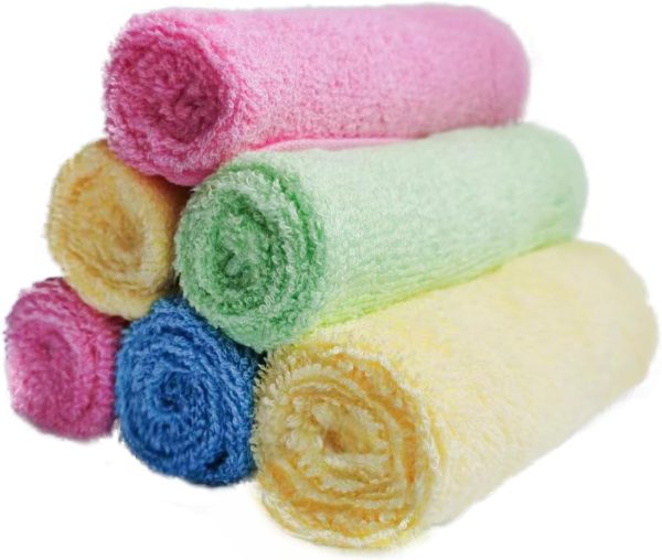 9PCS Soft Absorbent Wood  Dish Cloths for Washing Dishes,A Perfect Replacement of Disposable Cleaning Cloths,Soft Reusable Kitchen Towel & Cleaning Cloths & Kitchen Rags