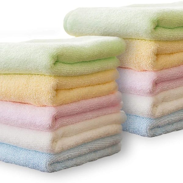 Luxury Washcloths Towel Set 10 Pack Baby Wash Cloth for Bathroom-Hotel-Spa-Kitchen Multi-Purpose Fingertip Towels & Face Cloths