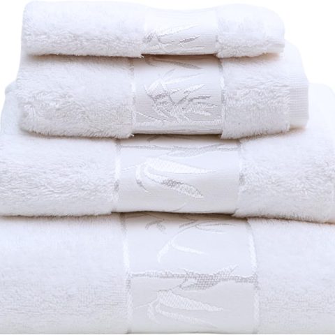 Set of 4 Luxury Super Soft Towels – Premium Viscose Derived from Bamboo & Turkish Cotton for The Ultimate Bath Experience