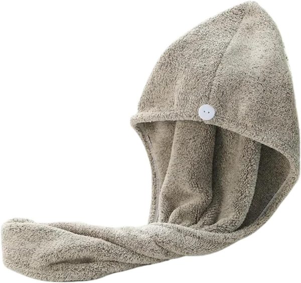 Bamboo Charcoal Fi Hair Towels Bath Head Turban Wrap Quick Dry Hair Towels Fit for Drying Hair Women Girls Bathroom