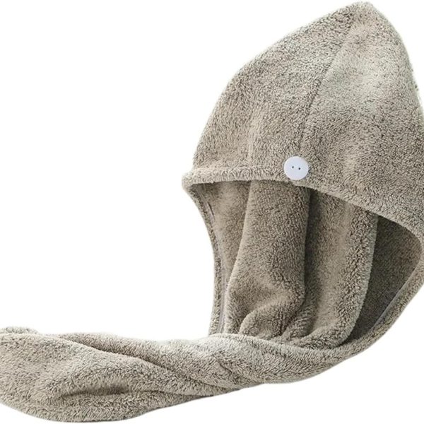 Bamboo Charcoal Fi Hair Towels Bath Head Turban Wrap Quick Dry Hair Towels Fit for Drying Hair Women Girls Bathroom
