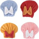 Super Absorbent Hair Towel Wrap For Wet Hair Quick Dry  Hair Towel With Bow-Knot Shower Cap Bath Accessories  Hair Towel