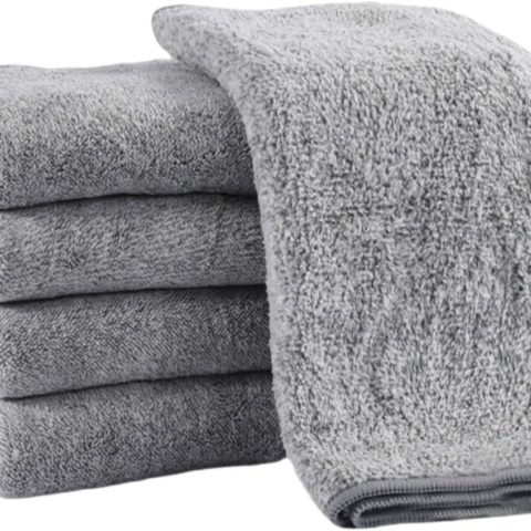 (10 Pieces) Bamboo Charcoal Ultra-fine Fi dishwashing Towel, Absorbent and Non Greasy, Double-Sided Design Kitchen Cleaning Cloth, Suitable for dishwashing and Daily Cleaning (odorless)