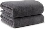 Bath Towels Pack of 2(27'' x 54'') - Soft Feel, Highly Absorbent, Quick Drying  for Body, Sport, Yoga, SPA, Fitness - Grey