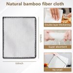 Eco Friendly  Dish Cloths 9.8x9.8 inches,White, Double Layered, Odor-Resistant Kitchen Towels for Cleaning, Washing, and Drying Multipurpose Cleaning Rags for Home Pack of 5
