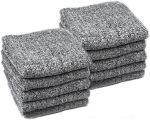 Dish Cloths for Washing Dishes, Absorbent, Scrub-Non-Scratch Quick Dry Washcloths Multipurpose Reusable Cloths Soft Tea Absorbent Cleaning Cloths 10x10 Inches, 10 pcs, Grey