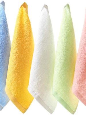 20 Pack 10" x 10" Ultra Soft  Baby Bath Washcloths and Towels - Assorted 5 Colors