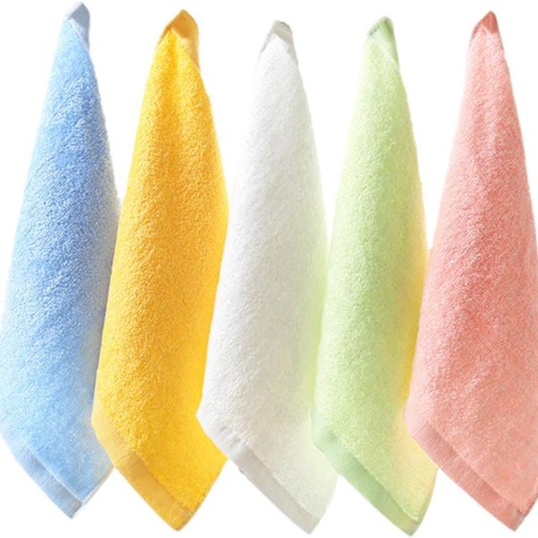 20 Pack 10" x 10" Ultra Soft  Baby Bath Washcloths and Towels - Assorted 5 Colors