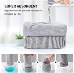 Bamboo Charcoal Fi Hair Towels Bath Head Turban Wrap Quick Dry Hair Towels Fit for Drying Hair Women Girls Bathroom