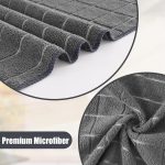 Kitchen Towels and Dishcloths Set, 12 Pack Soft and Absorbent Dish Hand Towels Bulk, 28 x 16 Inch & 12 x 12 Inch Quick Drying Rags for Washing Dishes, Grey