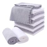 Facial Cloths Fast Drying Washcloth 12 Pack - Premium Soft Makeup Remover Cloths - Highly Absorbent