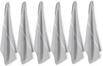 100% Cotton Kitchen Towels Set - 6 Pack Kitchen Dish Towels, Soft & Durable Size 14"x25", Good for Polishing Silverware, Cleaning Ceramic Countertops, Machine Washable - Grey Chambray