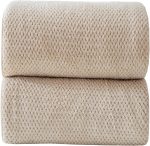 40x80 Inches Bath Sheets Towels for Adults Oversized Bath Towels Extra Large Luxury Super Soft Absorbent Quick Dry  (Beige, 2PCS)