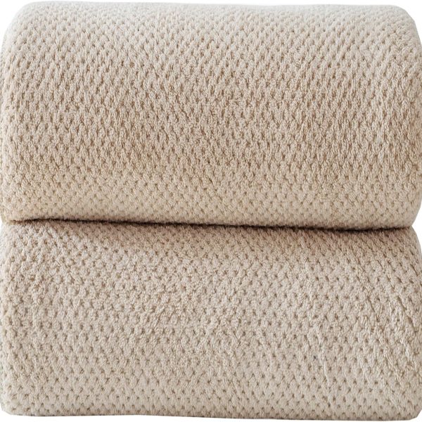 40x80 Inches Bath Sheets Towels for Adults Oversized Bath Towels Extra Large Luxury Super Soft Absorbent Quick Dry  (Beige, 2PCS)