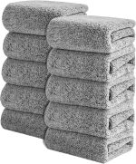10 Pcs  Cleaning Cloth, Ultra Absorbent Bamboo Charcoal  Towels, Reusable Premium Cloths for Cleaning Kitchen Grime and Liquid, Car Washing Cloth Quick Drying