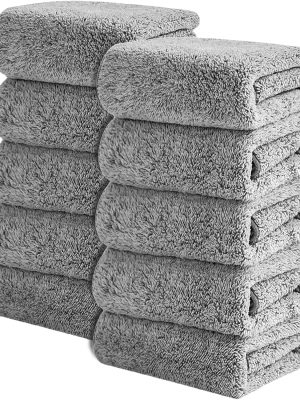 10 Pcs  Cleaning Cloth, Ultra Absorbent Bamboo Charcoal  Towels, Reusable Premium Cloths for Cleaning Kitchen Grime and Liquid, Car Washing Cloth Quick Drying
