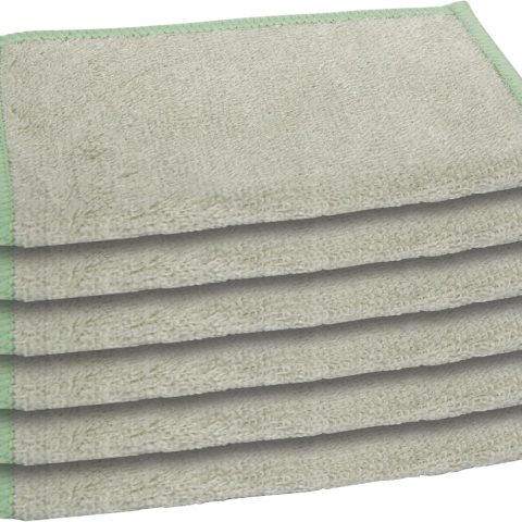 Odor-Free Kitchen Washcloths - Natural Kitchen Dish Cloths, 91% Rayon Cellulose Fi, Reusable, Absorbent, Hygienic, Fast Dry, Durable, Non-Scratch, Lint-Free - 6 pcs, 7x9