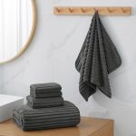 Extra Large Bath Towel Set of 6 (40"x80"),Oversized Bath Sheet Super Soft Highly Absorbent s Quick Dry Luxury Shower Towel for Bathroom Spa Gym Hotel Yoga (Charcoal Gray, 6Piece)