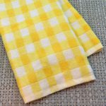 26.5-Inch-by-13-Inch Luxury Bamboo Kitchen Dish and Hand Towels, Yellow & White Plaid (Set of 2)