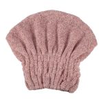 Charcoal Fi Hair Drying Towel Dry Cap, Lightweight Strong Absorbent, for After Bath Drying Hair, Pink