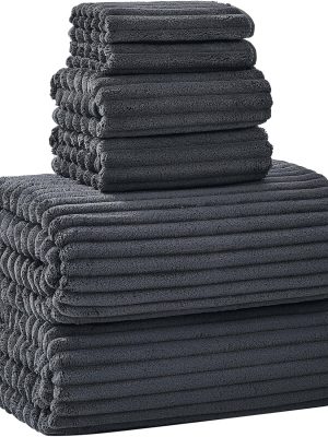 Extra Large Bath Towel Set of 6 (40"x80"),Oversized Bath Sheet Super Soft Highly Absorbent s Quick Dry Luxury Shower Towel for Bathroom Spa Gym Hotel Yoga (Charcoal Gray, 6Piece)