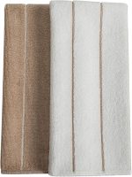 Kitchen Towels - Super Absorbent, Soft and Solid Color Dish Towels, 8 Pack (Stripe Designed Brown and White Colors), 26 x 18 Inch