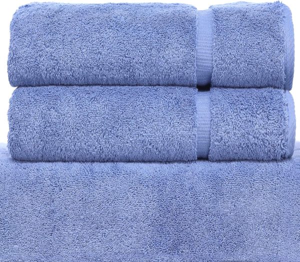Luxury Hotel & Spa Collection Highly Absorbent, Quick Dry 100% Turkish Cotton 700 GSM, Eco Friendly Towel, for Bathroom Dobby Border Soft Bath Towel Set 27 X 54 ( Bath Towels - Set of 2)