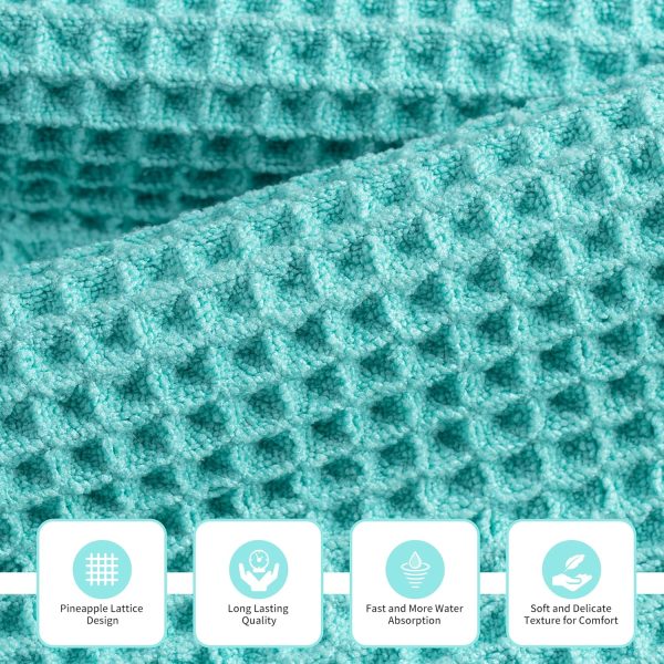 New  Waffle Bath Towels, 3 Pieces, Oversized, Soft, Absorbent, Fast Drying, Lint Free, Includes Bath, Face and Hand Towels